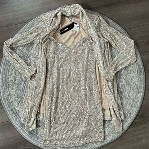Fashion Nova - Sequin Cocktail Dress with matching blazer - M - NWT